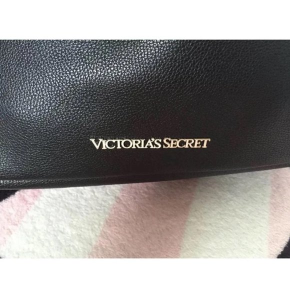 VS Backpack Black Faux Leather Bookbag - Picture 8 of 9